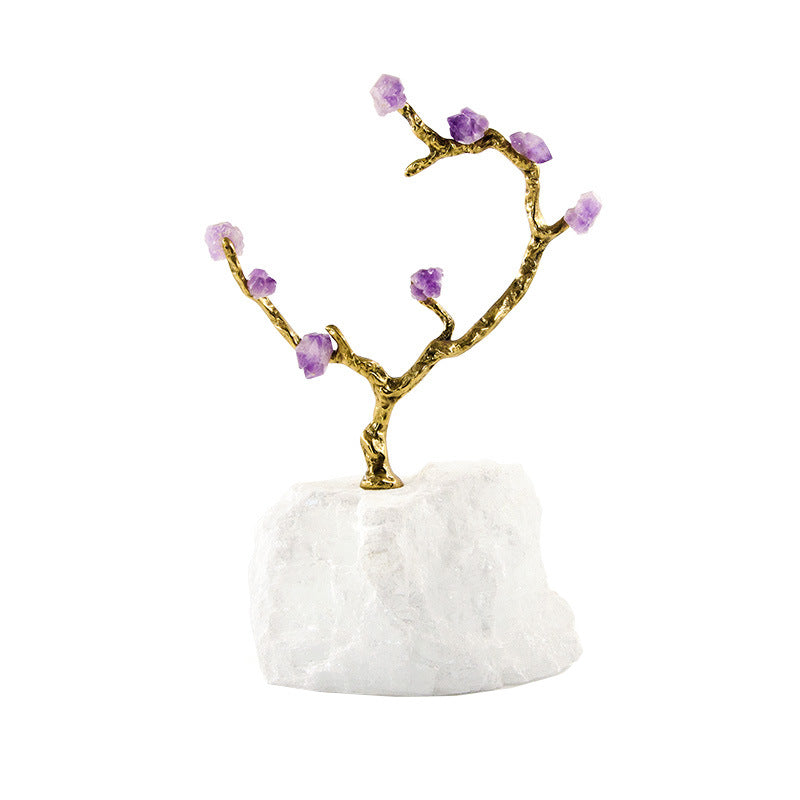 Cooper Branch Amethyst Plum Bossom Ornaments