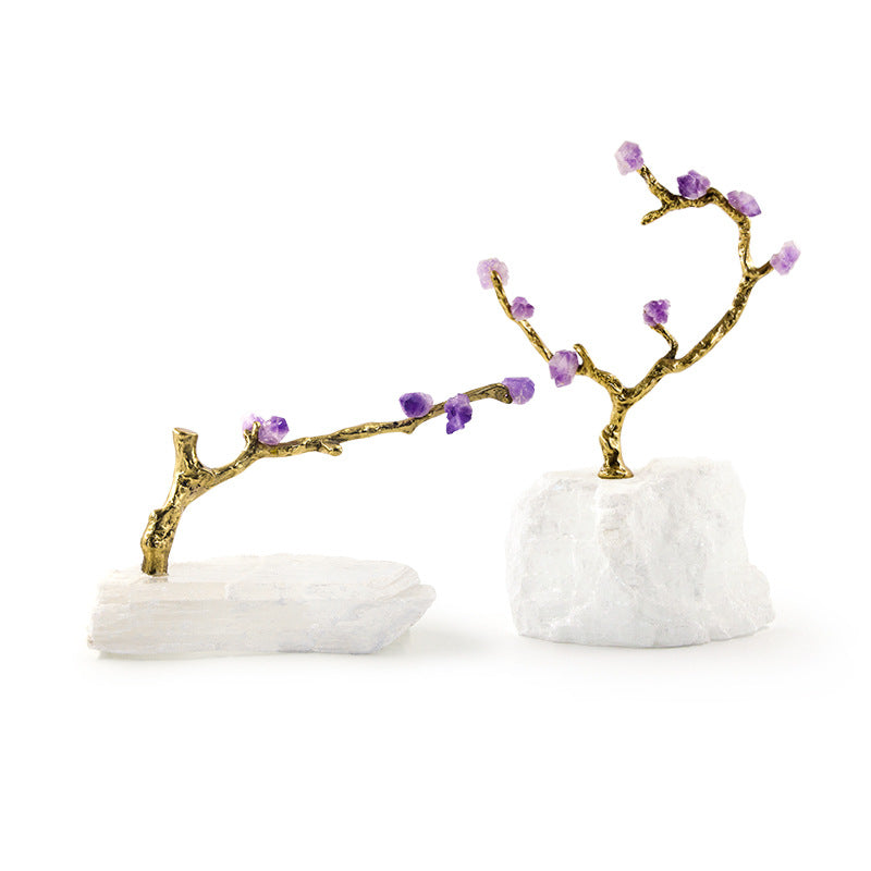 Cooper Branch Amethyst Plum Bossom Ornaments