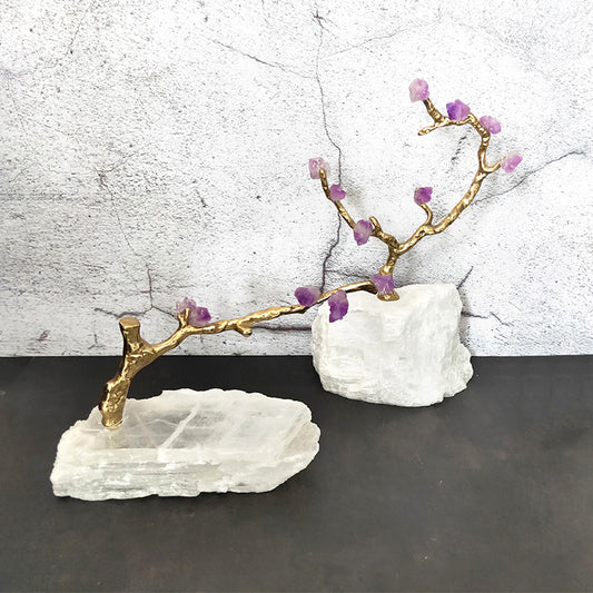 Cooper Branch Amethyst Plum Bossom Ornaments