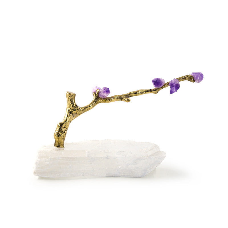 Cooper Branch Amethyst Plum Bossom Ornaments