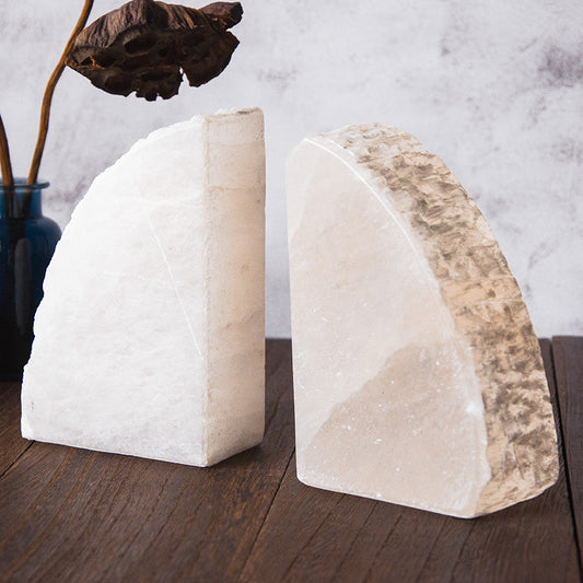 Selenite Rough Polished Bookend Ornaments