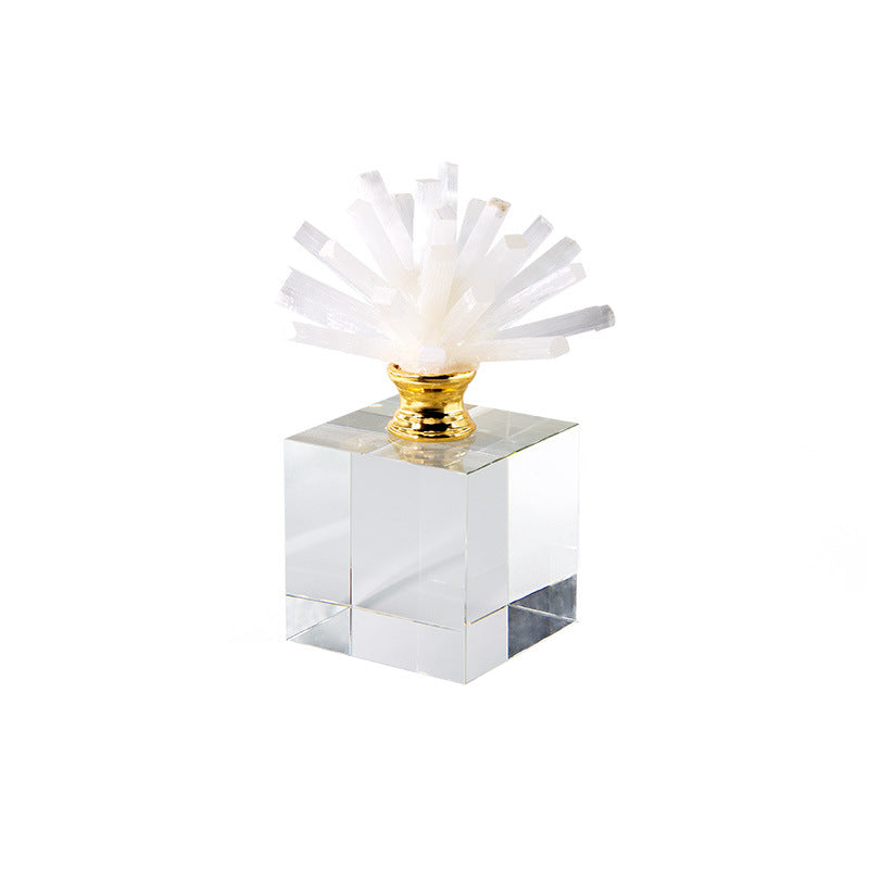 Selenite Flower Glass Art Home Ornaments