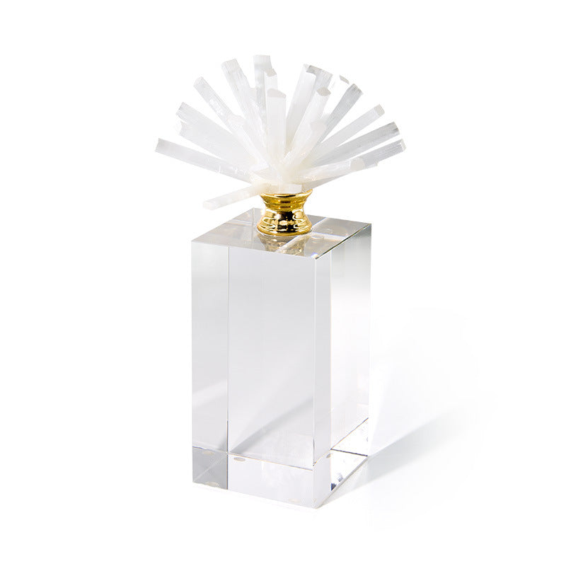 Selenite Flower Glass Art Home Ornaments