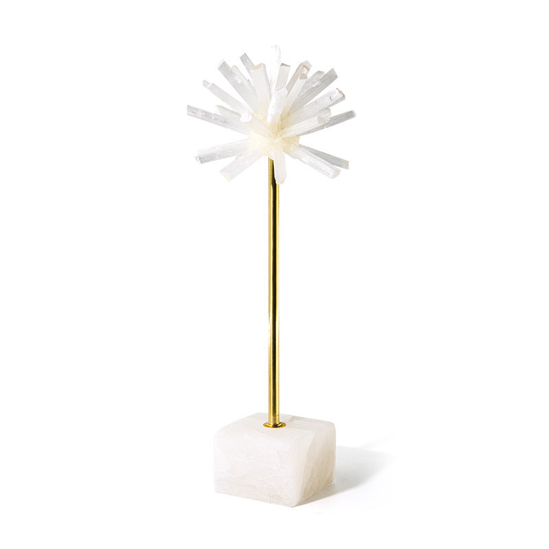 Selenite Flower Stone Art Home Decoration