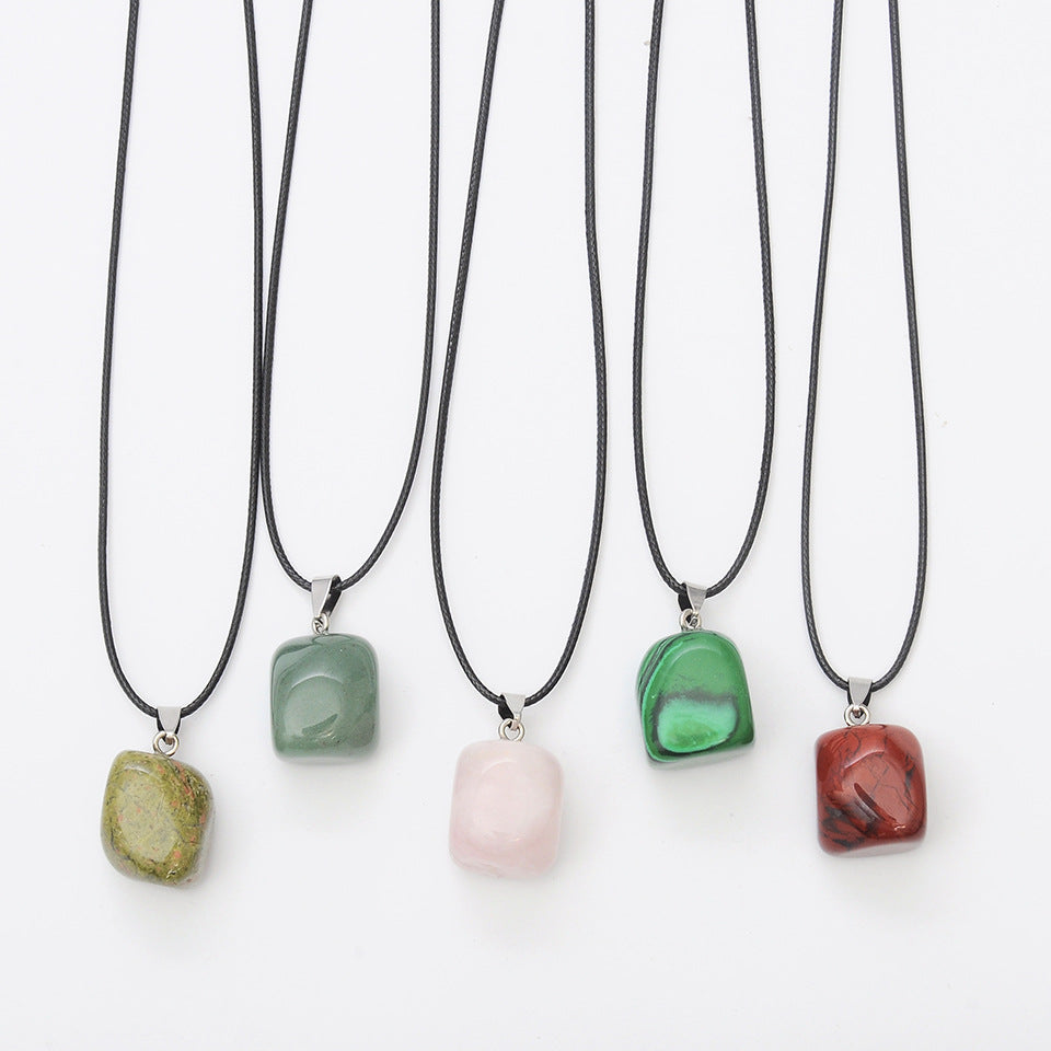 Crystal Polished Stone Pendants for Necklace