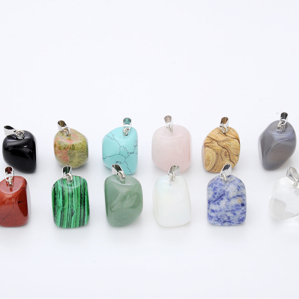 Crystal Polished Stone Pendants for Necklace