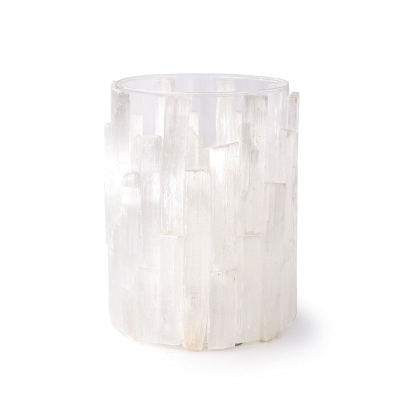 Selenite Glass Candle Holder Ornaments