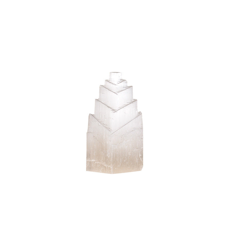 Selenite Diamond Tower Ornaments