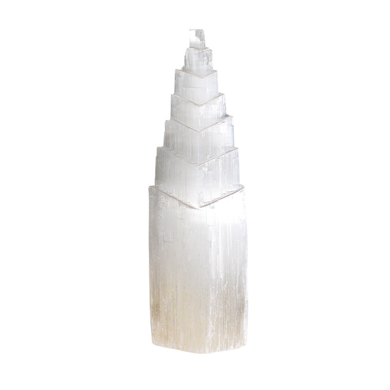 Selenite Diamond Tower Ornaments