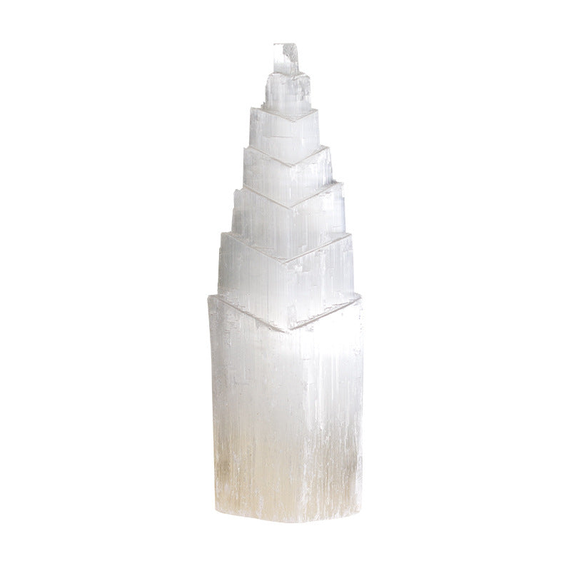 Selenite Diamond Tower Ornaments