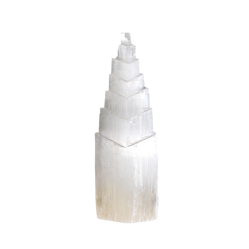 Selenite Diamond Tower Ornaments