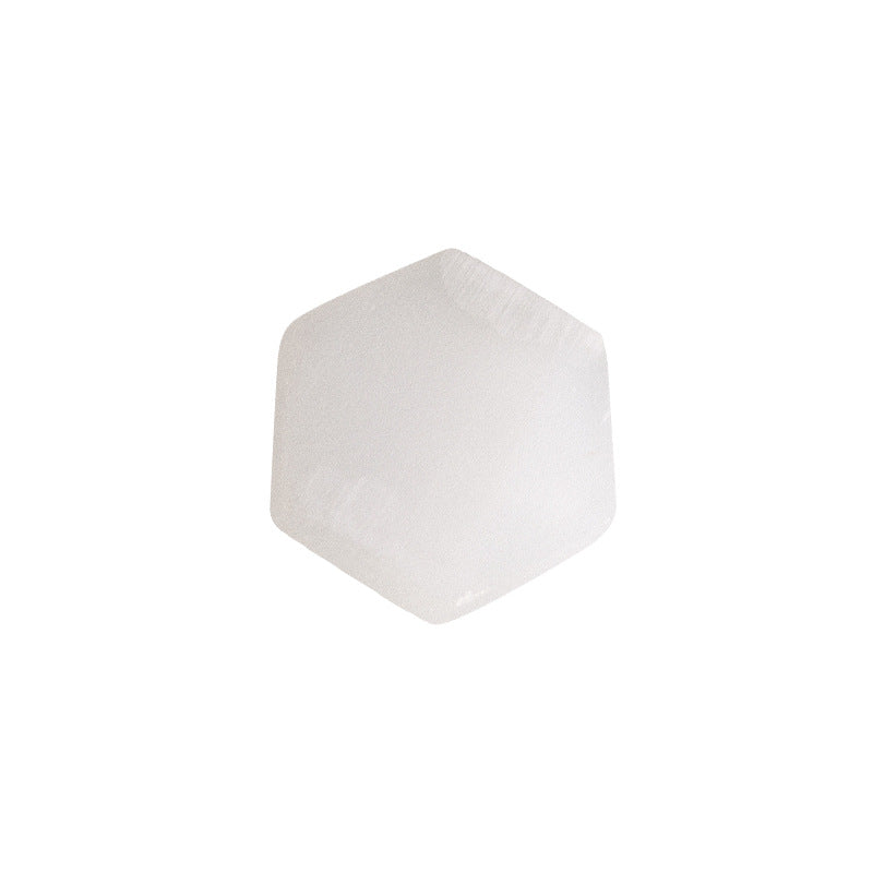 Hexagonal Selenite Orange White Plasterboard Ornaments