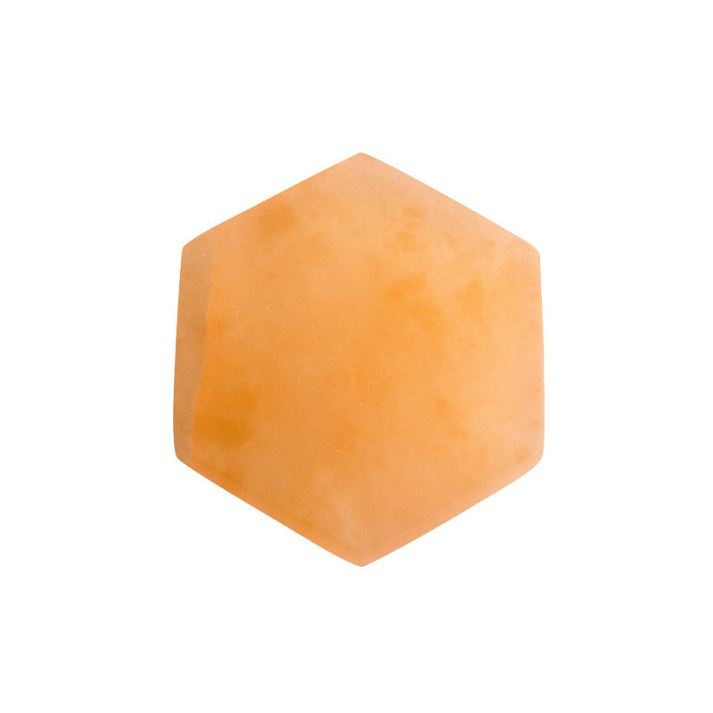 Hexagonal Selenite Orange White Plasterboard Ornaments