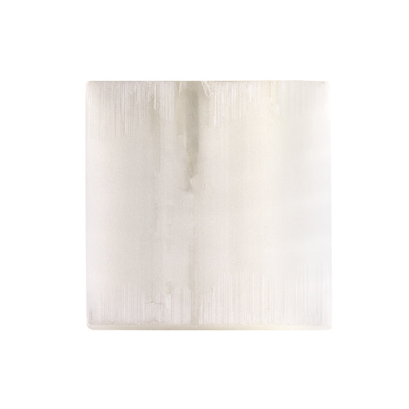 Selenite Round Square Orange White Plate for Healing Ornaments