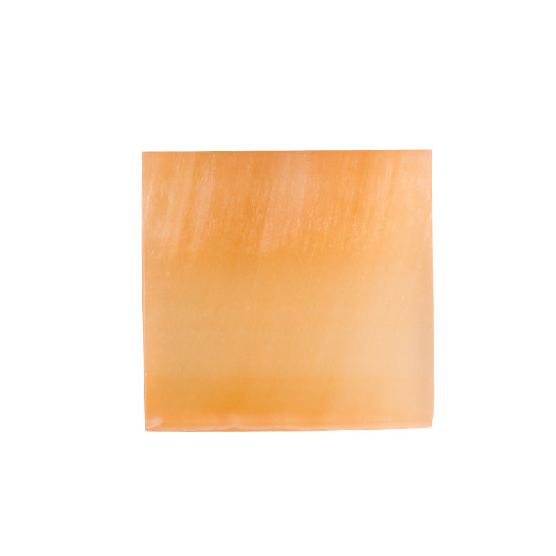 Selenite Round Square Orange White Plate for Healing Ornaments