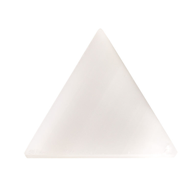 Selenite Orange White Moon Triangle Ornaments