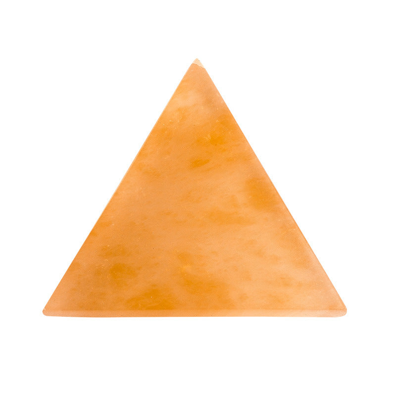 Selenite Orange White Moon Triangle Ornaments