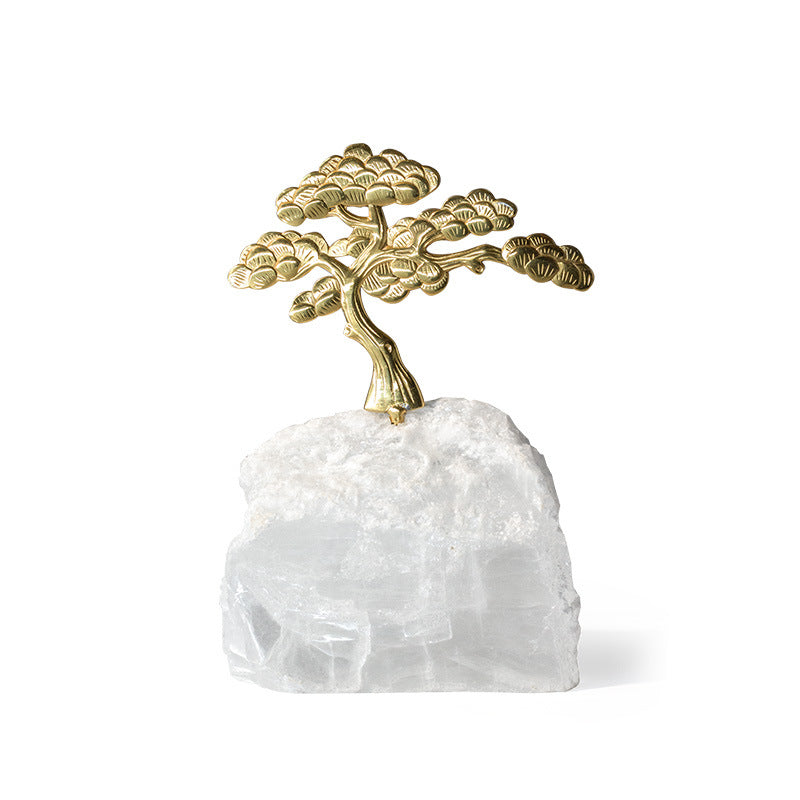 Pure Cooper Welcome Pine Tree Selenite Ethnic Style Ornaments