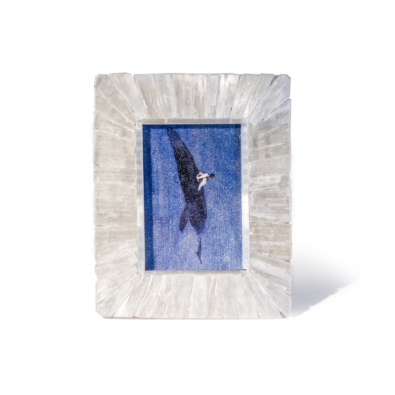 Redial Simple Design Selenite Photo Frame Home Ornaments