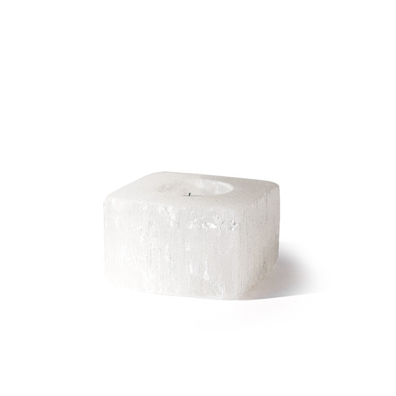 3 Shapes of Selenite Candle Holder Ornaments