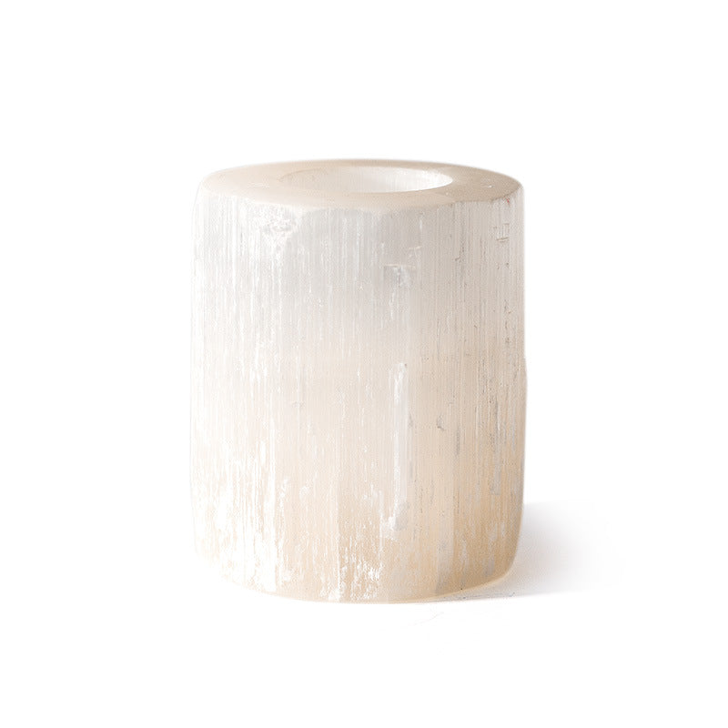 3 Shapes of Selenite Candle Holder Ornaments