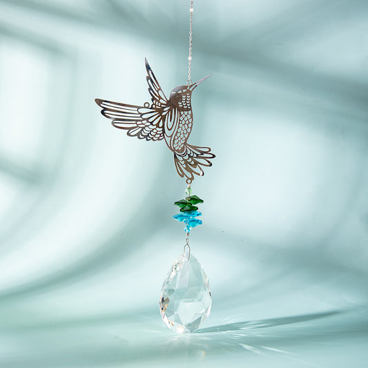 Bird Tree Moon Flower Slice Pendant Suncatcher Ornaments