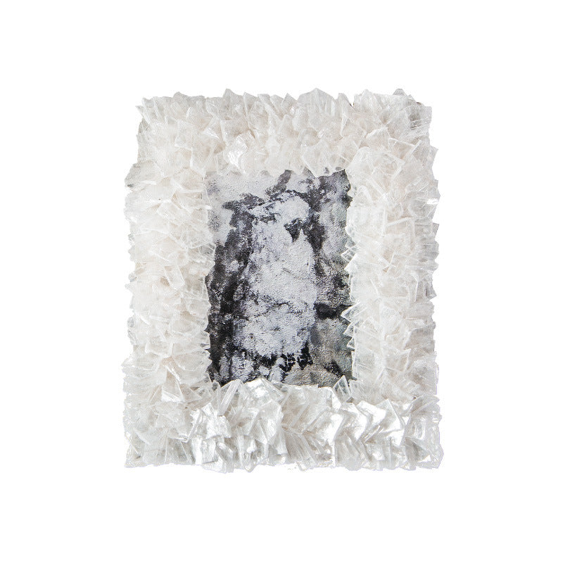 Vertical Bar Gravel Selenite Photo Frame Home Ornaments