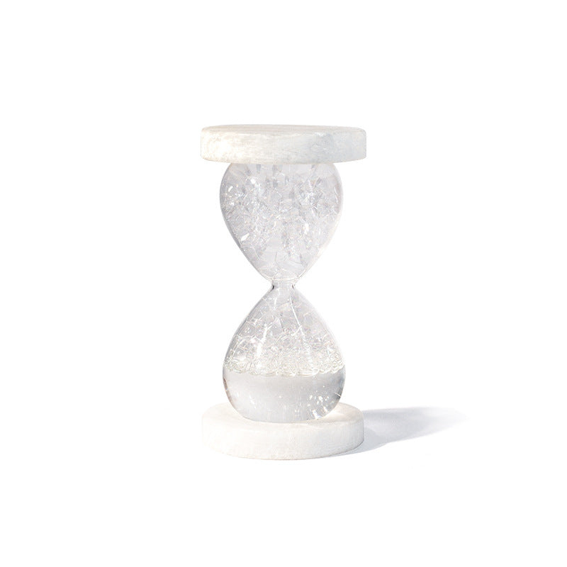 Selenite Stone Glass Sand Water Hourglass Ornaments