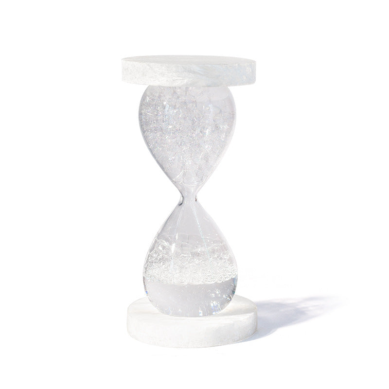 Selenite Stone Glass Sand Water Hourglass Ornaments