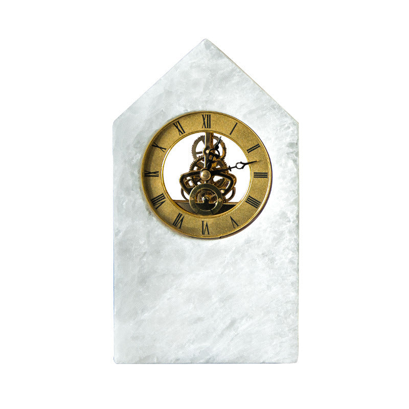 Marble Desk Clock Table Home Ornaments