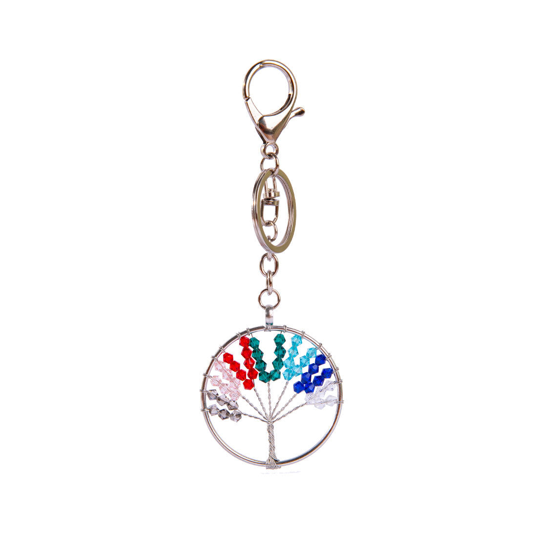 Life Tree Crystal Chip Chakra Key Chains