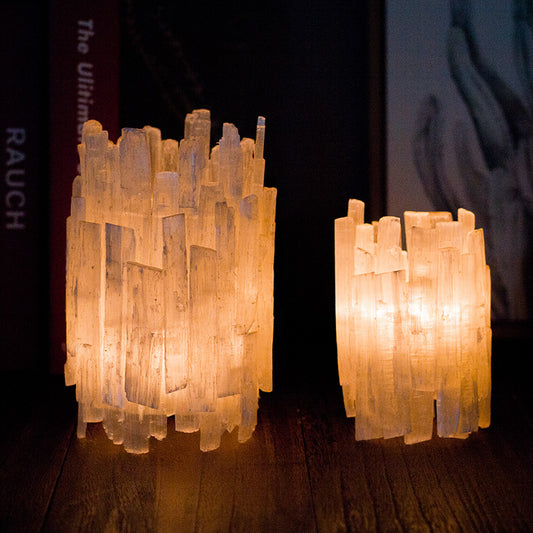 Selenite Irregular Wand Candle Holder Ornaments