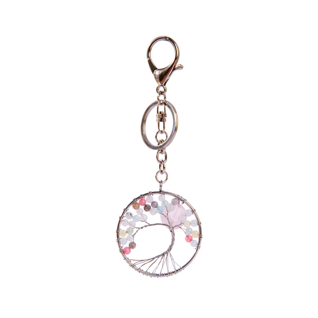 Life Tree Crystal Chip Chakra Key Chains