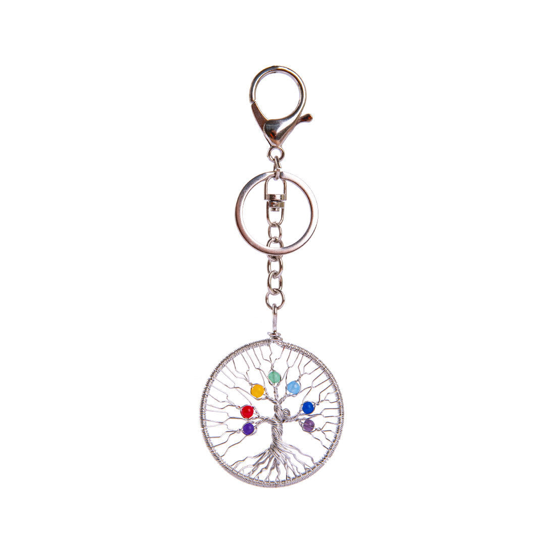 Life Tree Crystal Chip Chakra Key Chains