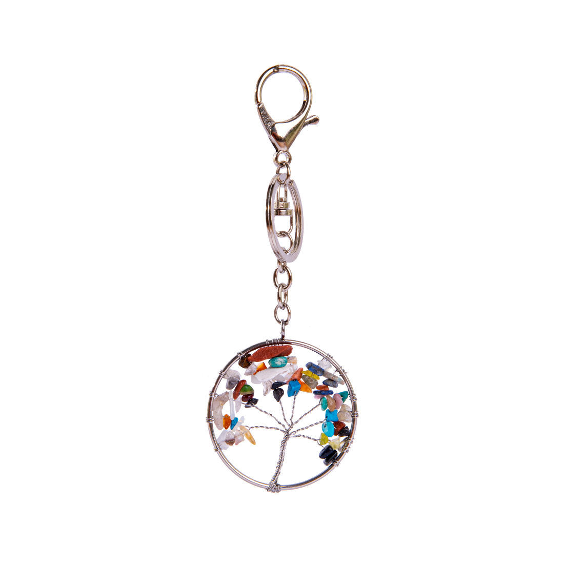 Life Tree Crystal Chip Chakra Key Chains