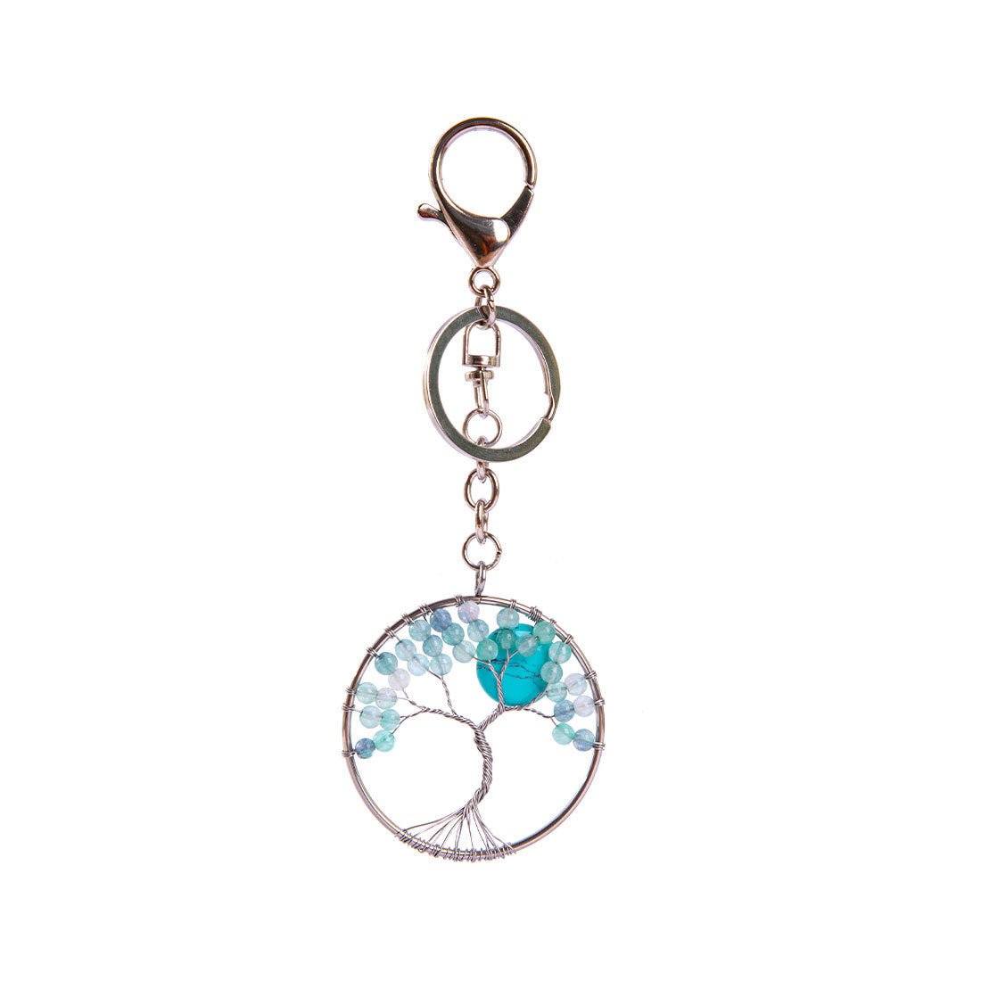 Life Tree Crystal Chip Chakra Key Chains