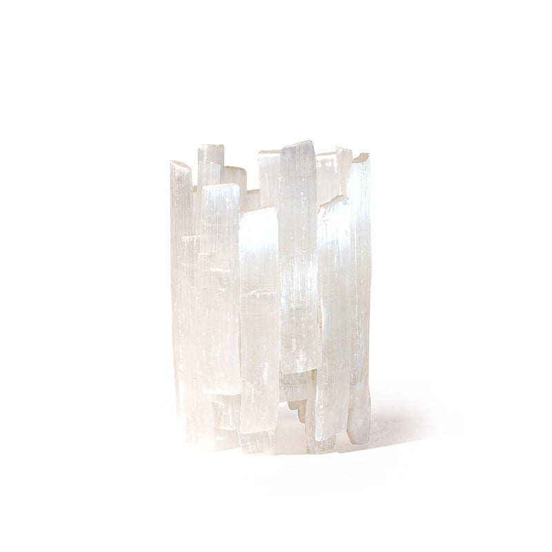 Selenite Irregular Wand Candle Holder Ornaments