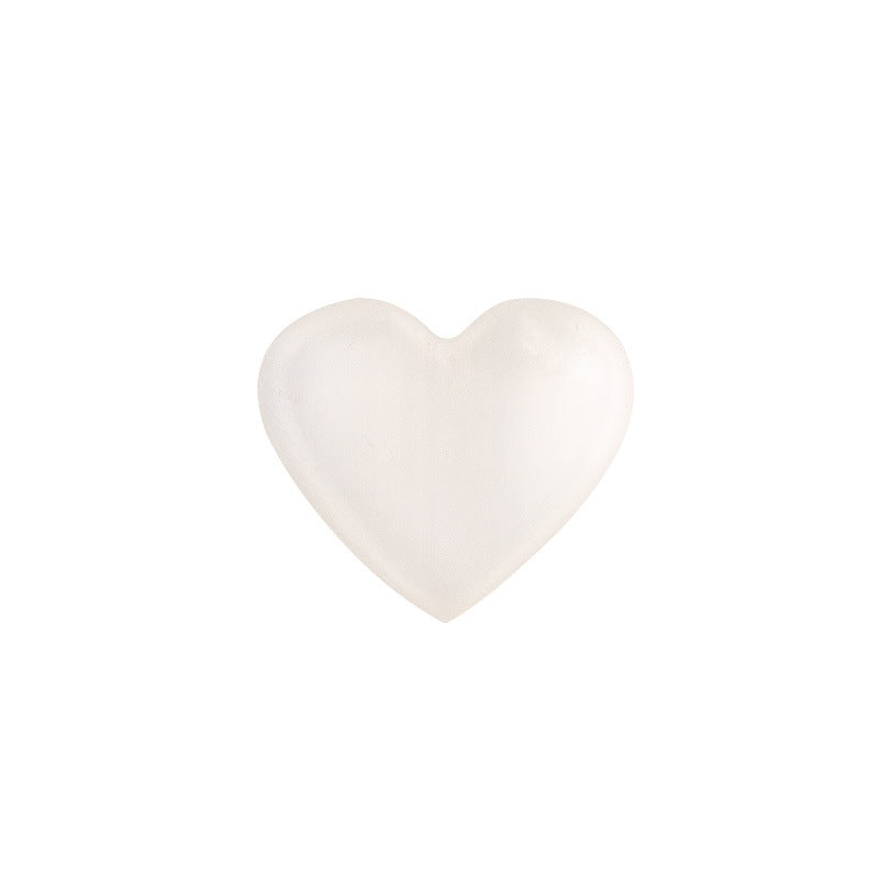 Orange White Selenite Polished Hearts Ornament