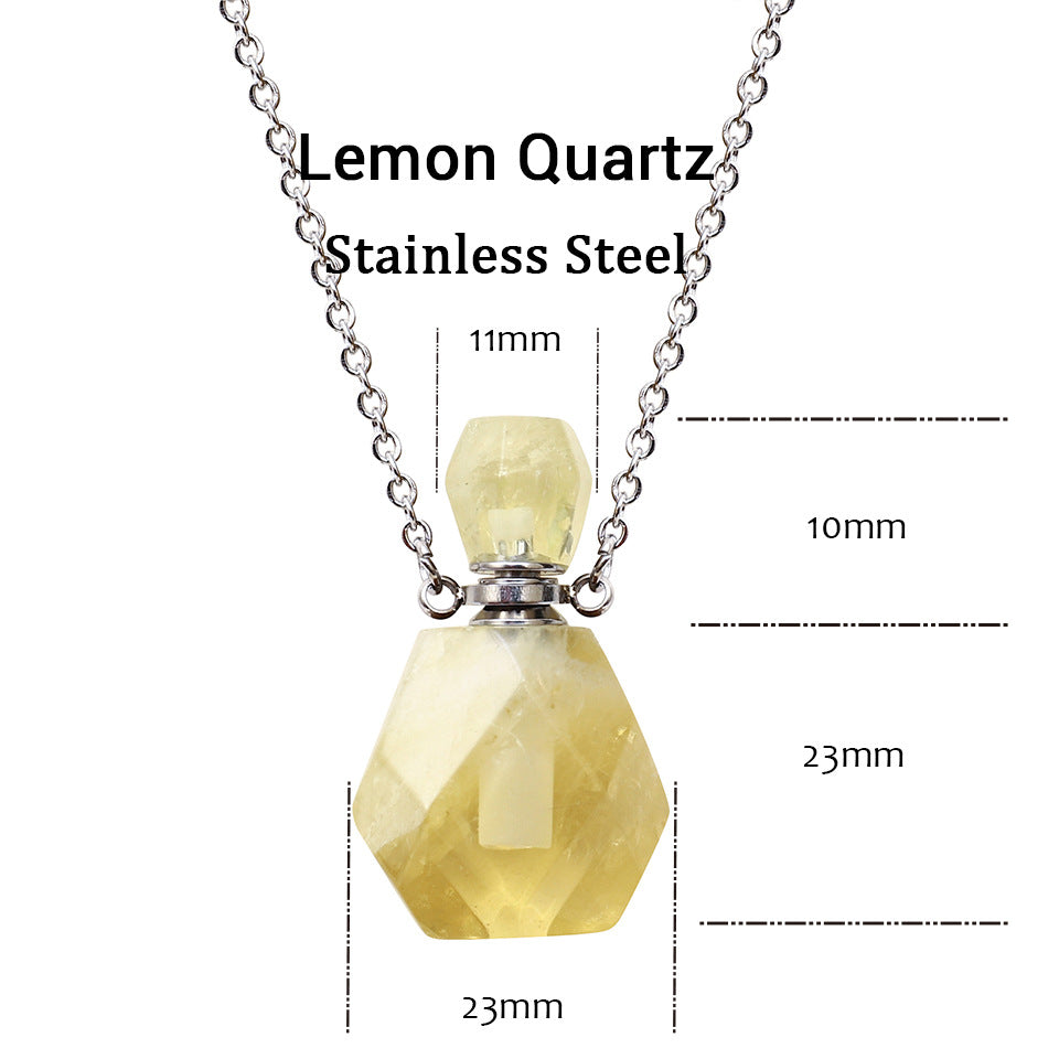 Crystal Perfume Fragrance Mini Bottle Pendant Necklaces