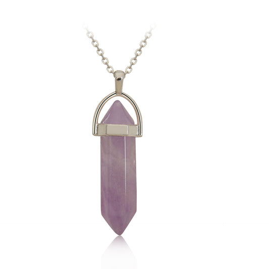 Crystal Hexagonal Wand Pendants for Necklace