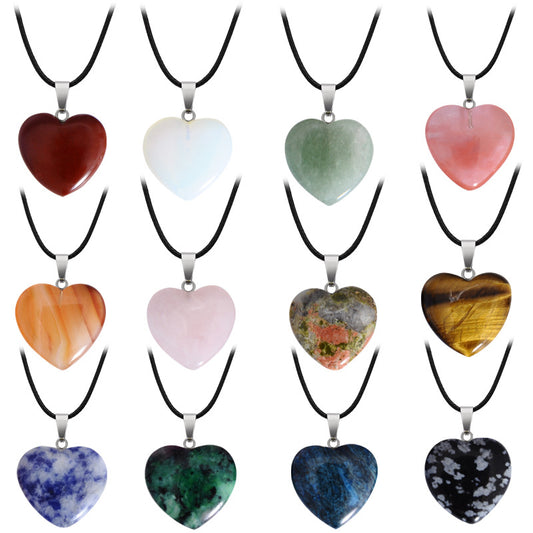 Crystal Heart Drop Pendants for Necklace