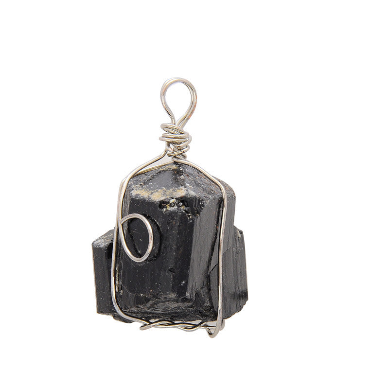 Rough Black Tourmaline Pendants for Necklace