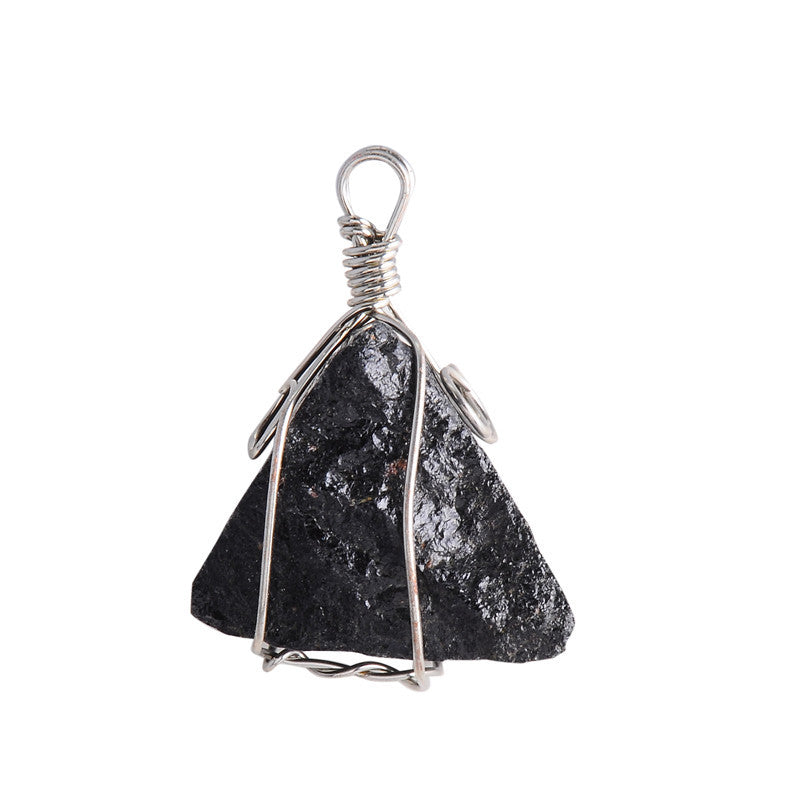 Rough Black Tourmaline Pendants for Necklace