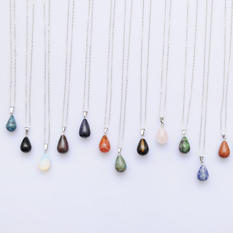 Crystal Egg Drop Pendants for Necklace