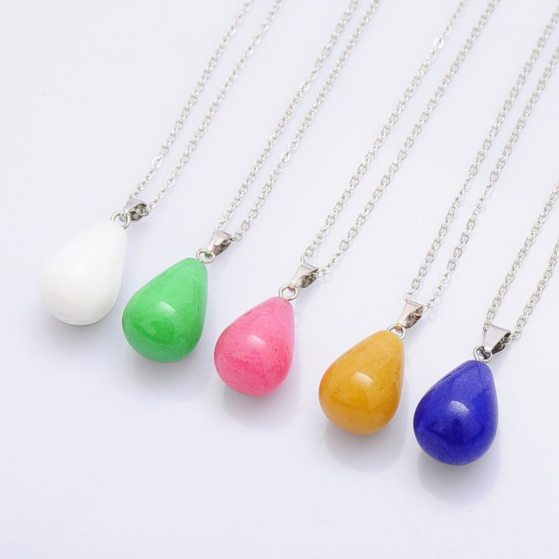 Crystal Egg Drop Pendants for Necklace