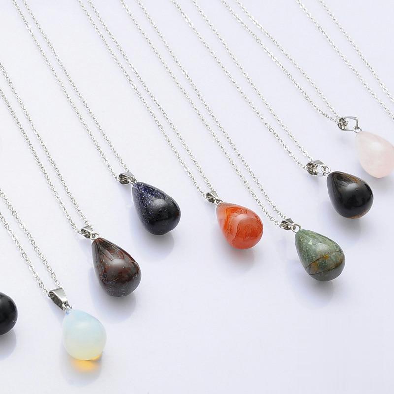 Crystal Egg Drop Pendants for Necklace