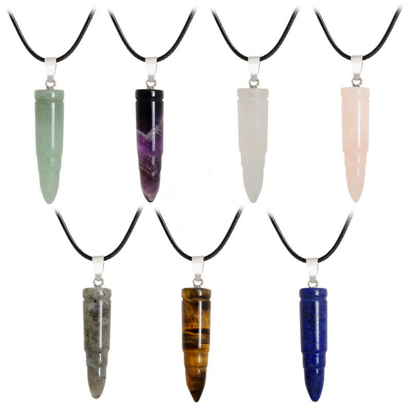 Bullet Shape Crystal Pendants for Necklace