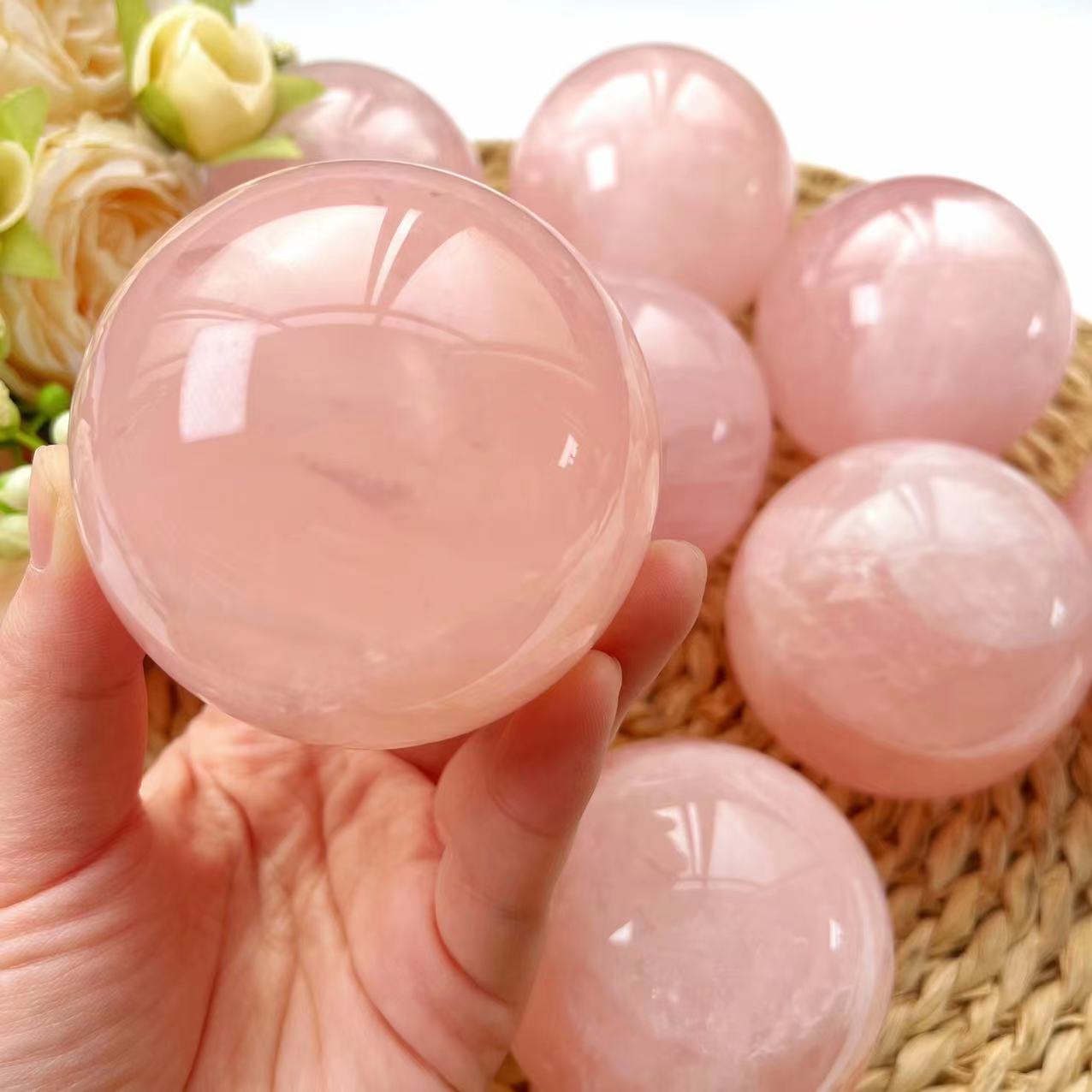 Rose Quartz Spheres