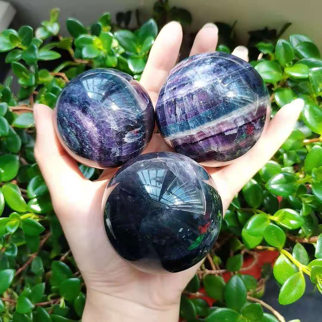 Rainbow Fluorite Spheres