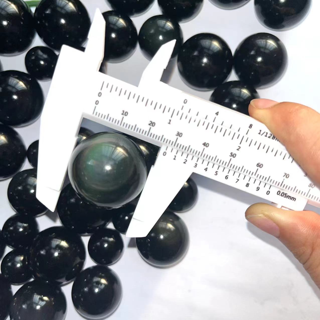 Rainbow Obsidian Spheres